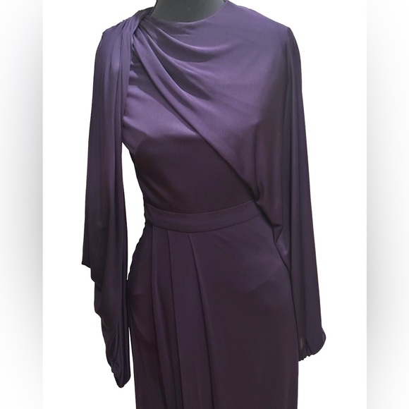 Alexander McQueen Sleek Fluid Jersey Gown – Amethyst, IT 38 (US 2–4) NWT - Picture 1 of 7